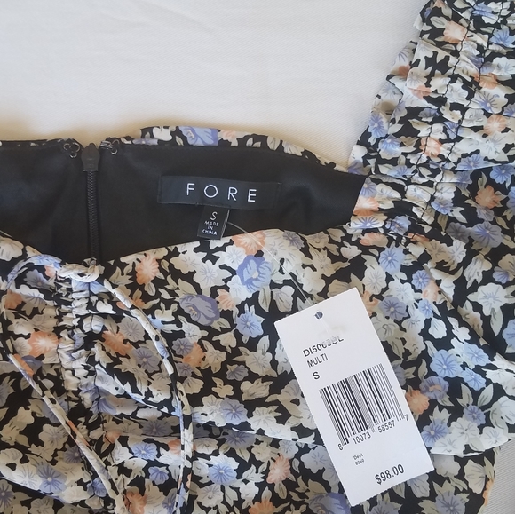 FORE Ruched Floral Mini Dress - Picture 3 of 7